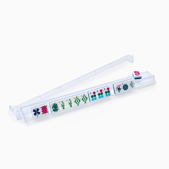 Clear Mahjong Tile Racks with Pushers - Picture 1 of 2